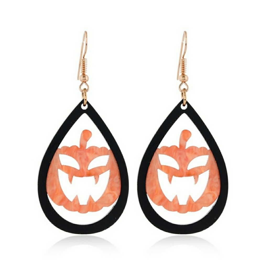 🎃Jack-O-Lantern Drop Earrings - Picture 2 of 2